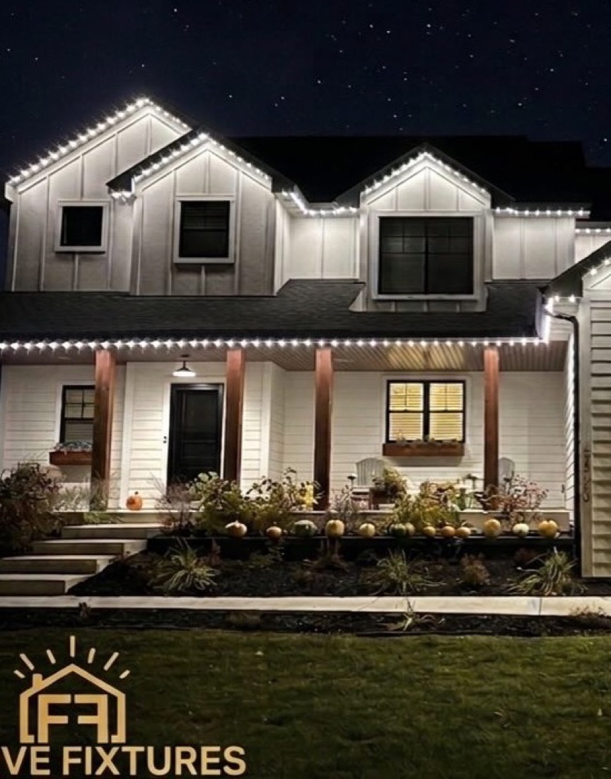 Stairs and pathway with permanent accent lighting